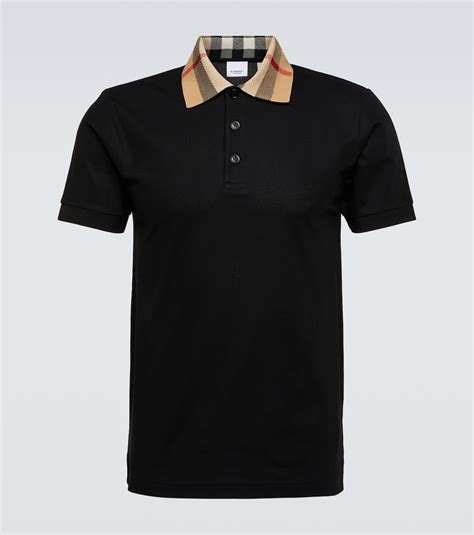 burberry polo shirt price phi|Check Label Cotton Polo Shirt in Black .